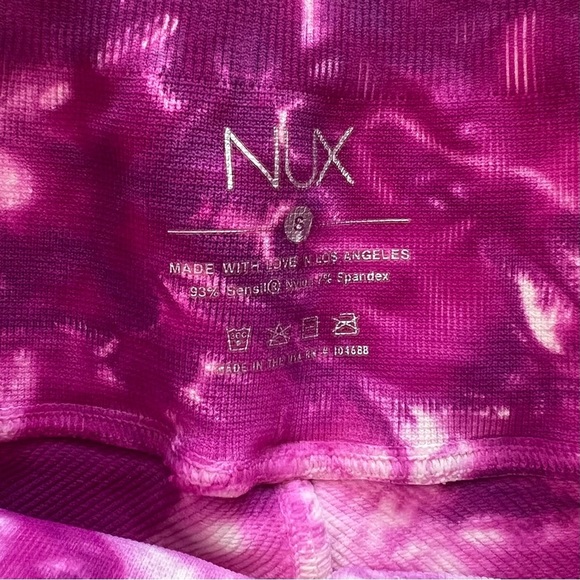 NUX Magenta Tie Dye High Waisted Leggings Size Small - Picture 2 of 4